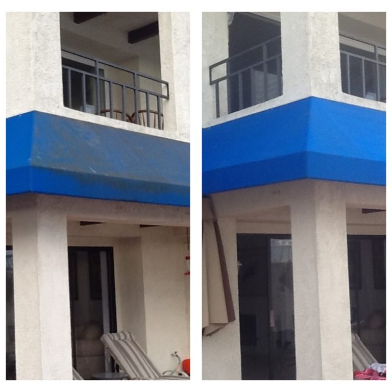 awning cleaning before and after in orange county